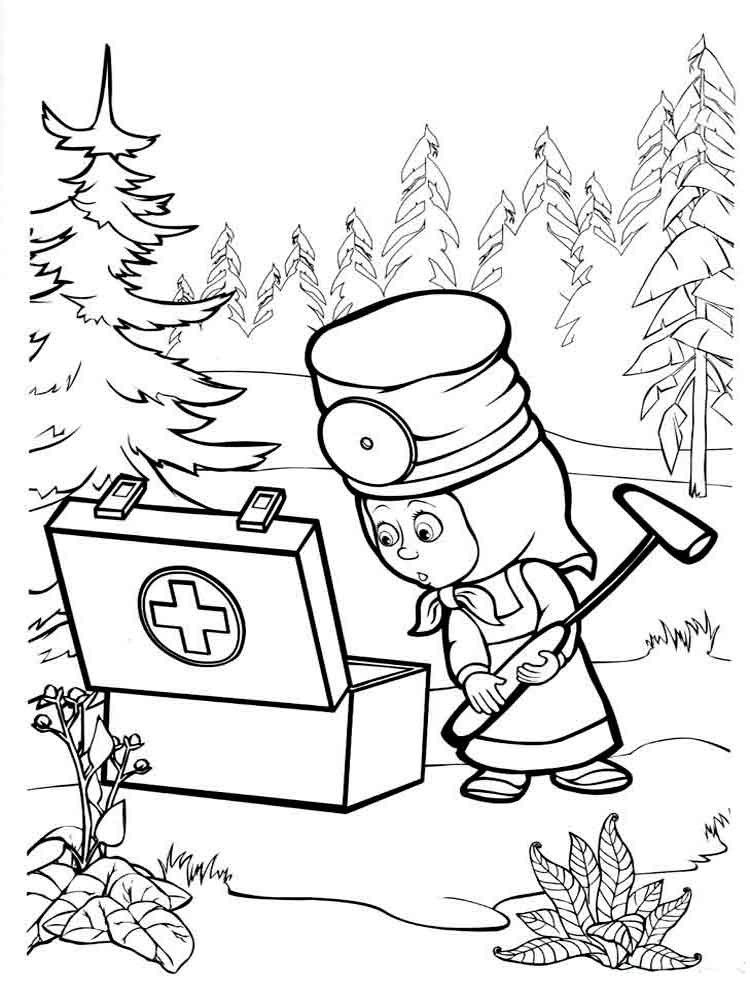 Masha and the Bear 76 coloring page