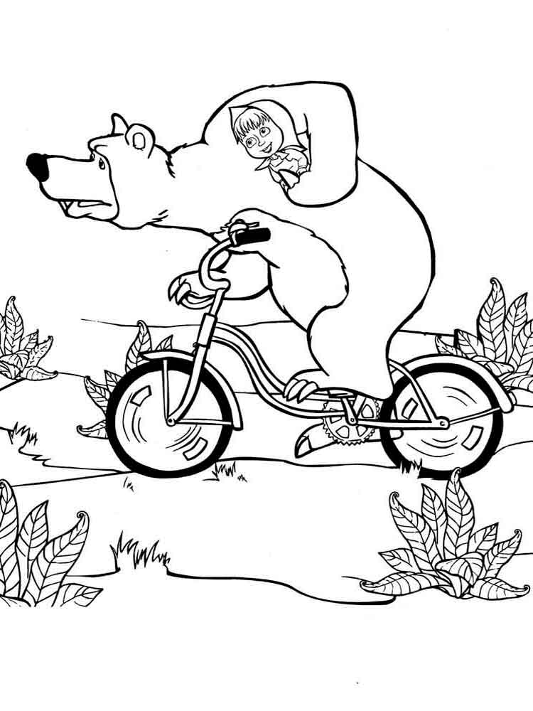Masha and the Bear 77 coloring page