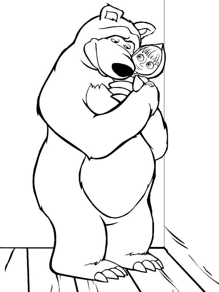 Masha and the Bear 80 coloring page