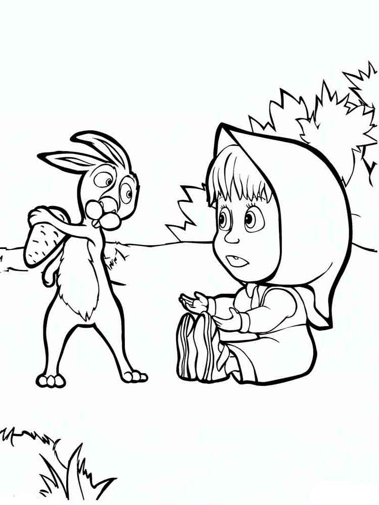 Masha and the Bear 83 coloring page