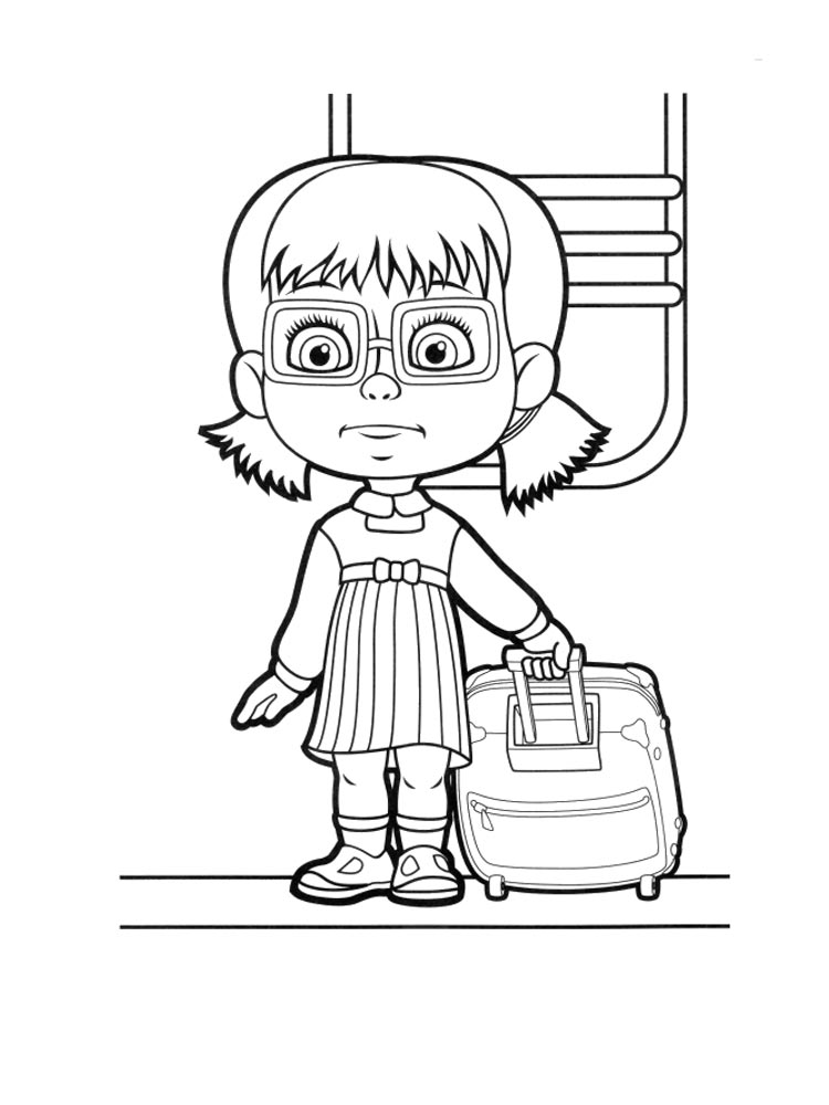 Masha and the Bear 84 coloring page