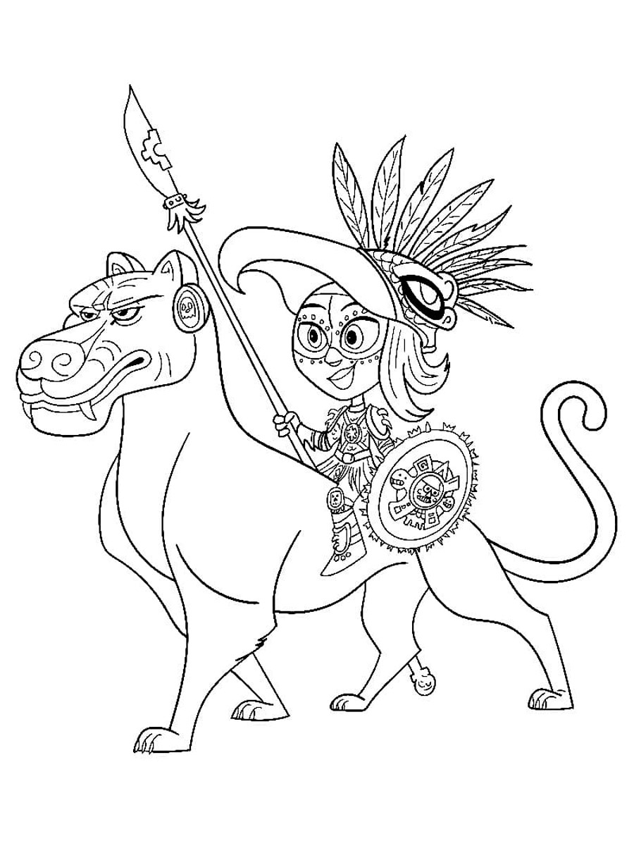 Maya and the Three 2 coloring page
