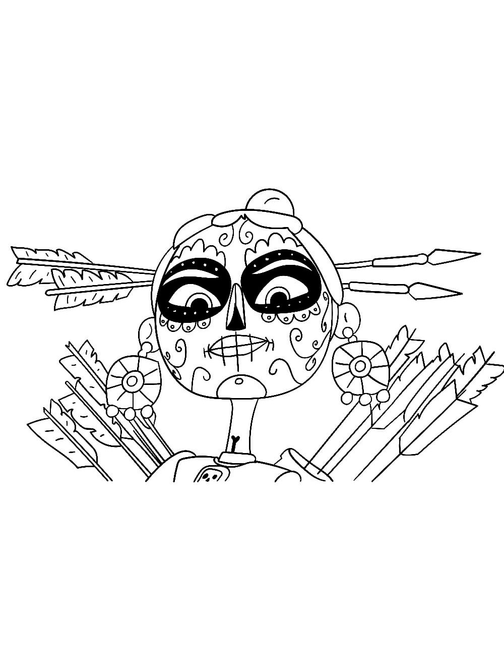 Maya and the Three 4 coloring page