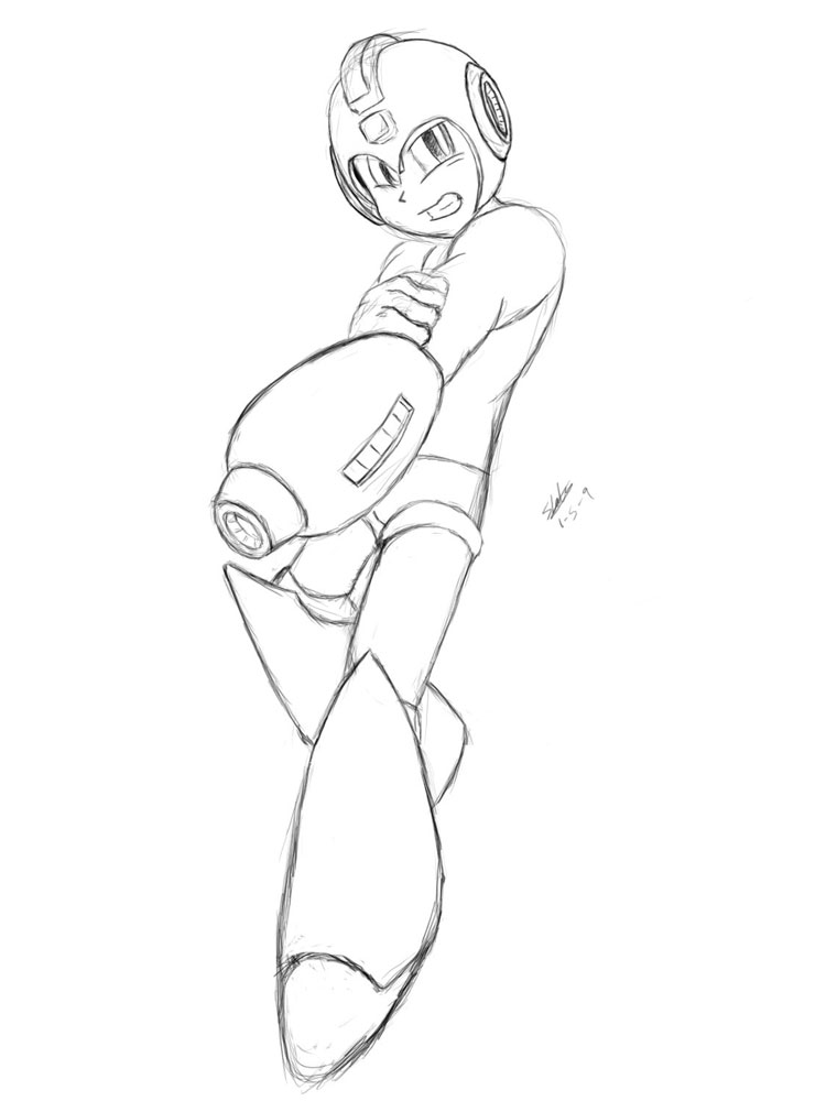 Mega Man 11 coloring page