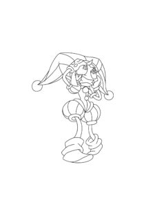 Pomni coloring page
