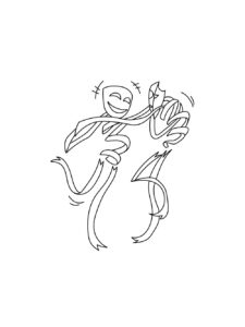 Two Gangle coloring page
