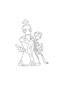 Gangle and Kinger coloring page