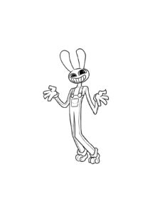 Happy Jax coloring page