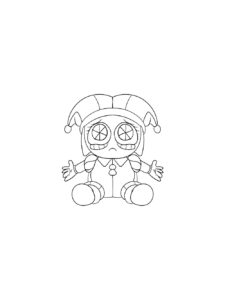 Baby Pomni coloring page