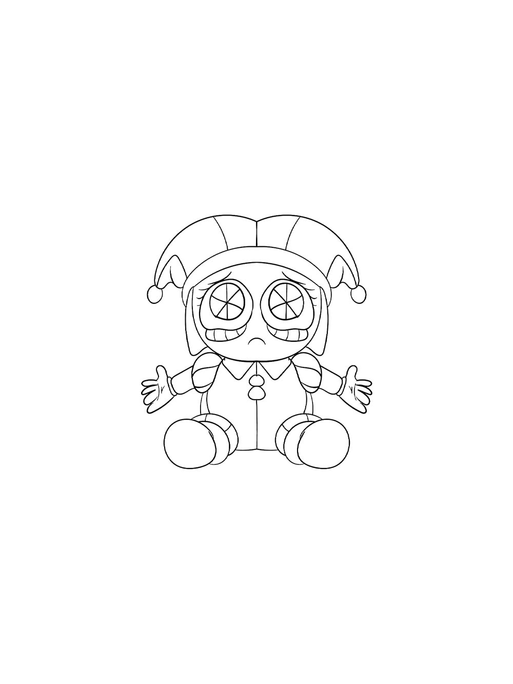 Baby Pomni coloring page