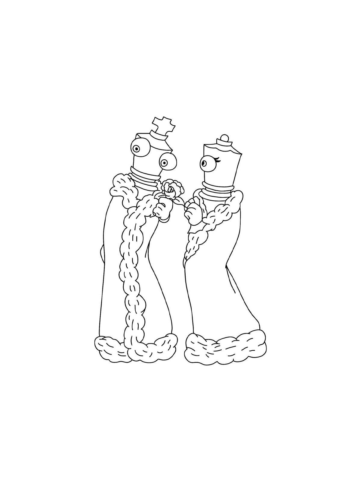 Kinger with a friend coloring page