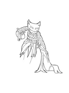 Creepy Gangle coloring page
