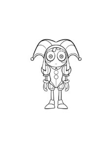 Pomni coloring page