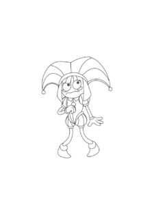 Pomni coloring page