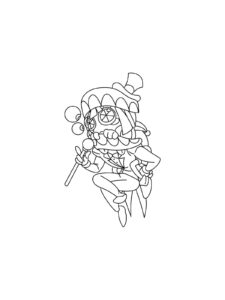 Caine Pomni coloring page