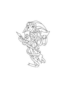 Pomni and Gangle coloring page
