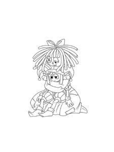 Ragatha soothes Pomni coloring page
