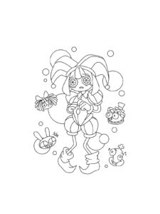 Amazing Pomni coloring page
