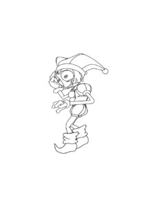 Pomni 2 coloring page
