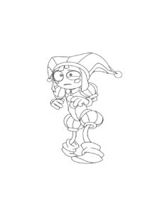 Pomni 3 coloring page