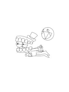 Bubble and Caine coloring page
