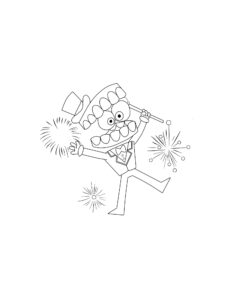 Happy Caine coloring page