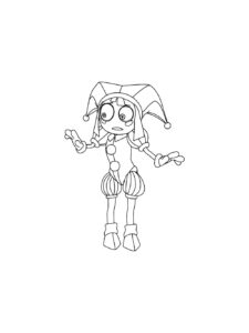 Pomni 5 coloring page