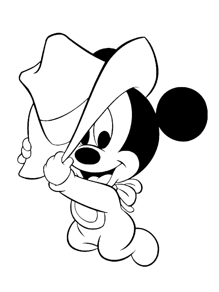 Little Mickey Mouse coloring page
