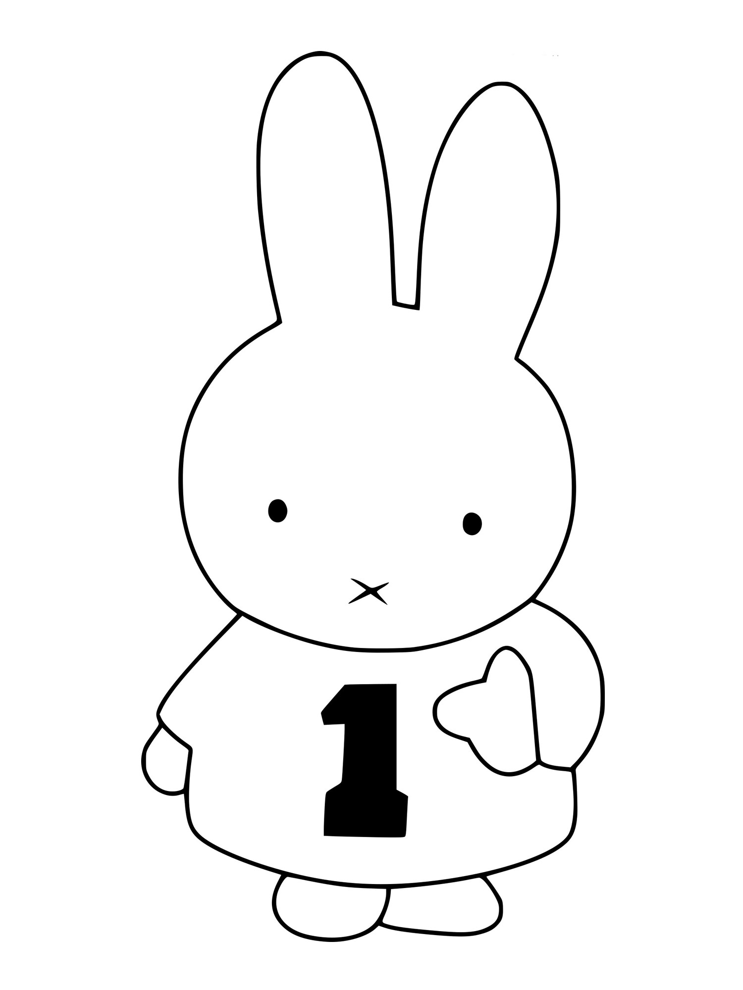 Miffy 16 coloring page