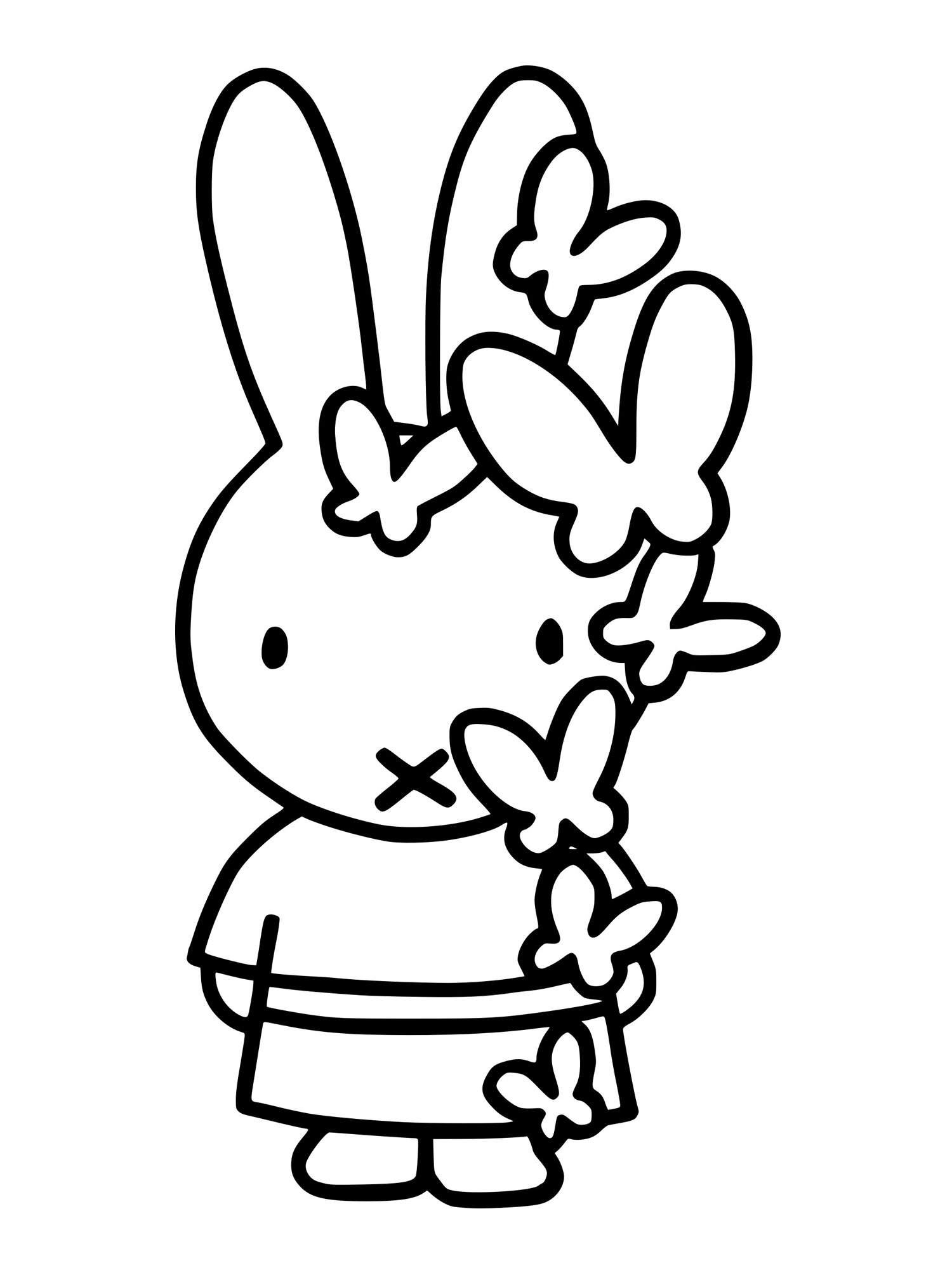 Miffy 8 coloring page