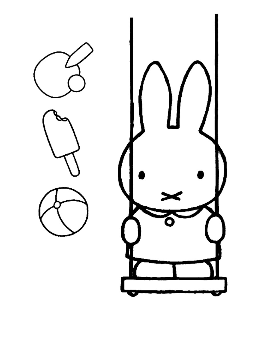 Miffy 9 coloring page