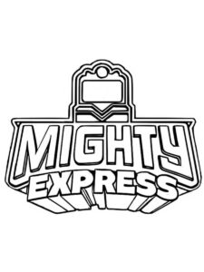 Mighty Express Logo coloring page