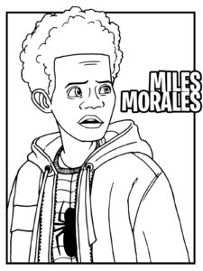 Miles Morales 8 coloring page