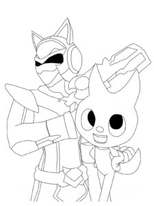 Miniforce 6 coloring page