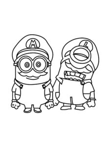 Minions Super Mario coloring page