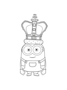 King Minion coloring page
