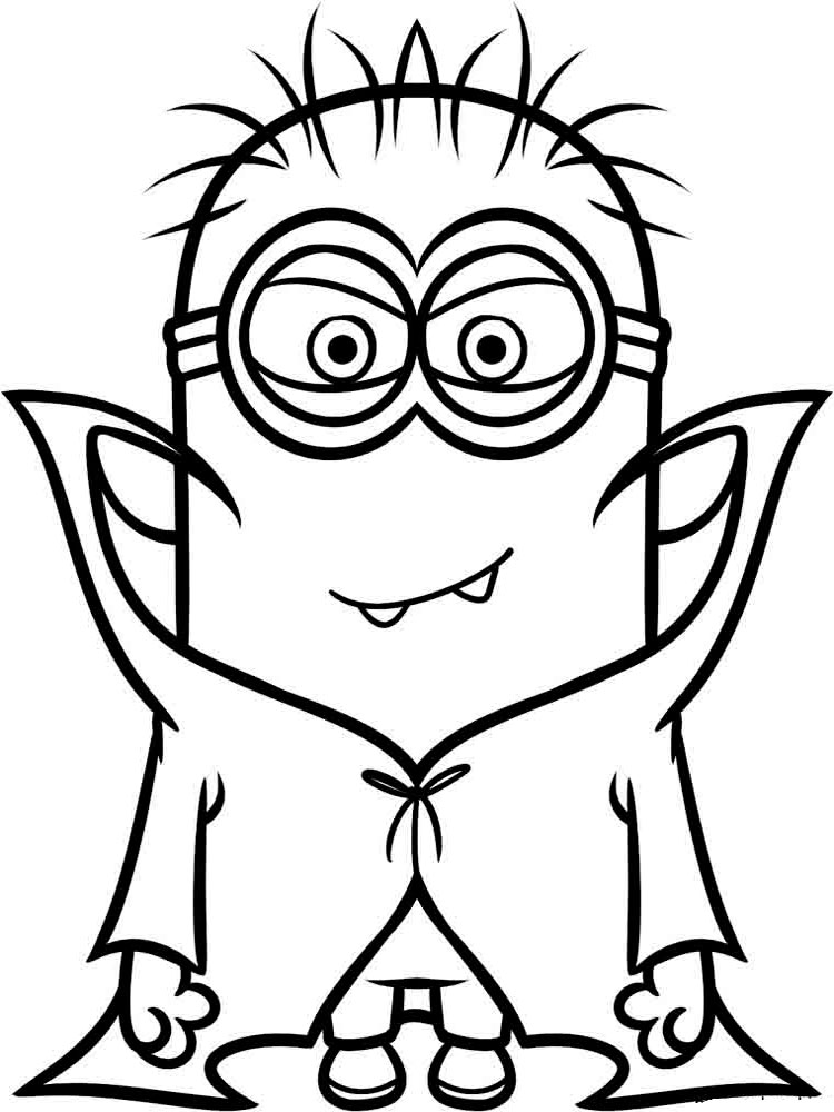 Minion Dracula coloring page