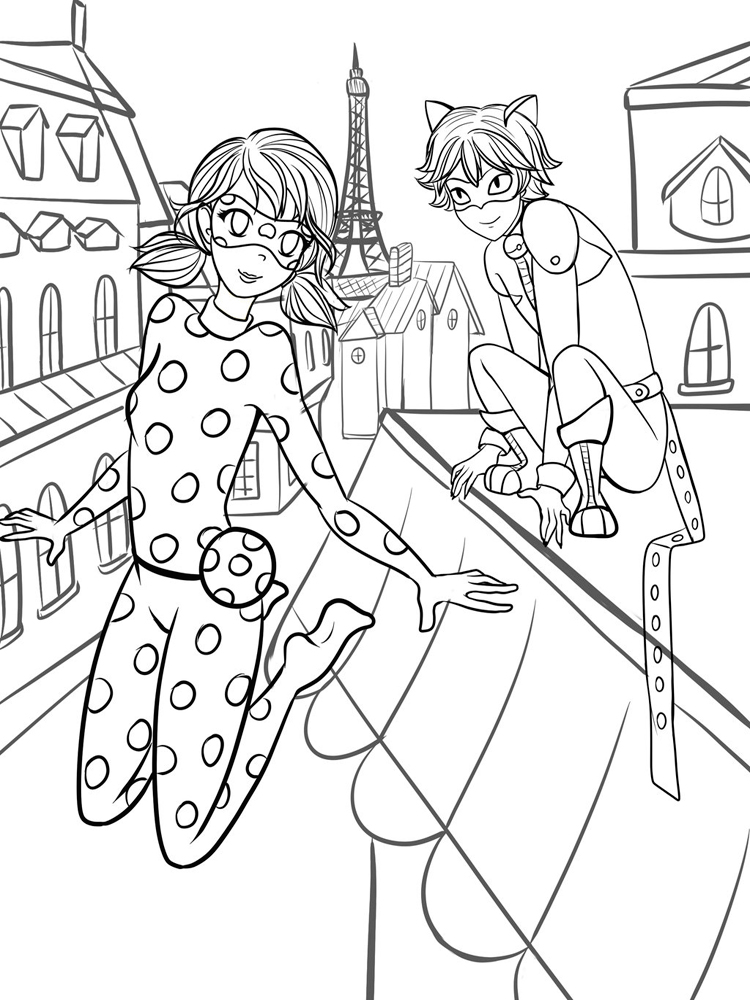 Miraculous: Tales of Ladybug and Cat Noir 13 coloring page