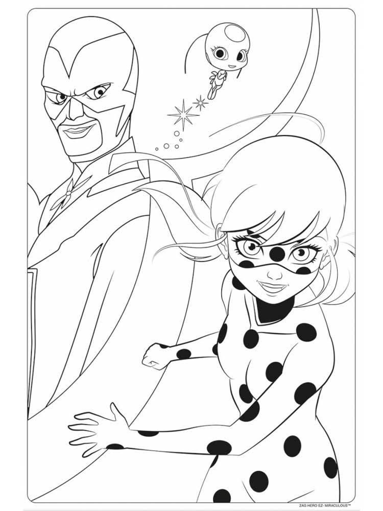 Ladybug and Hawk Moth coloring page