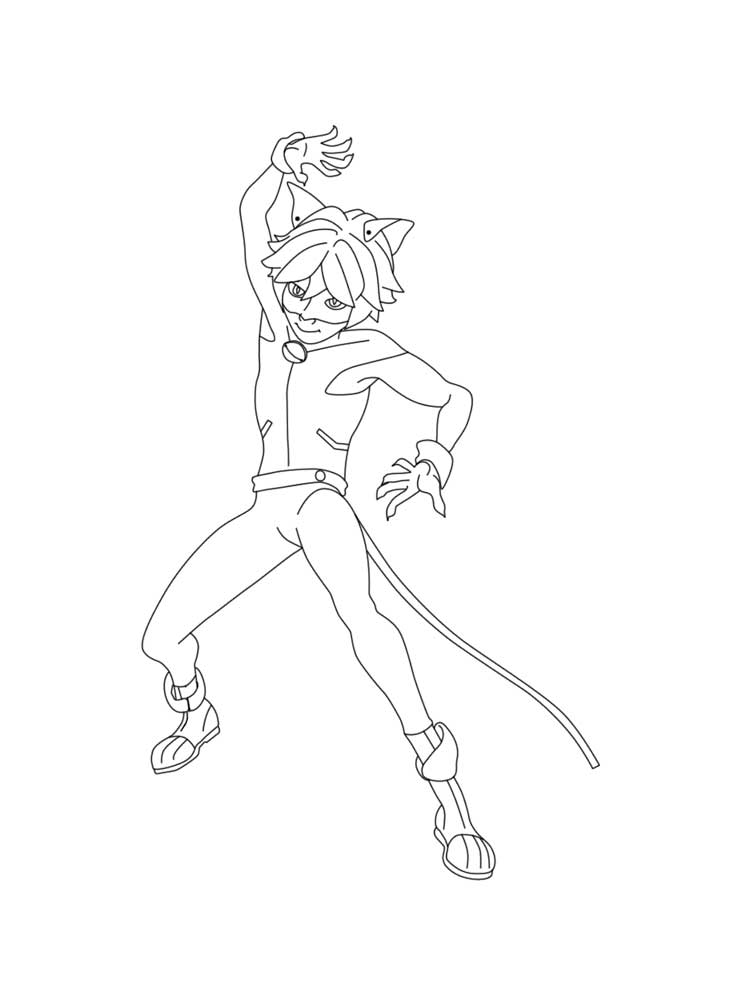 Cat Noir coloring page