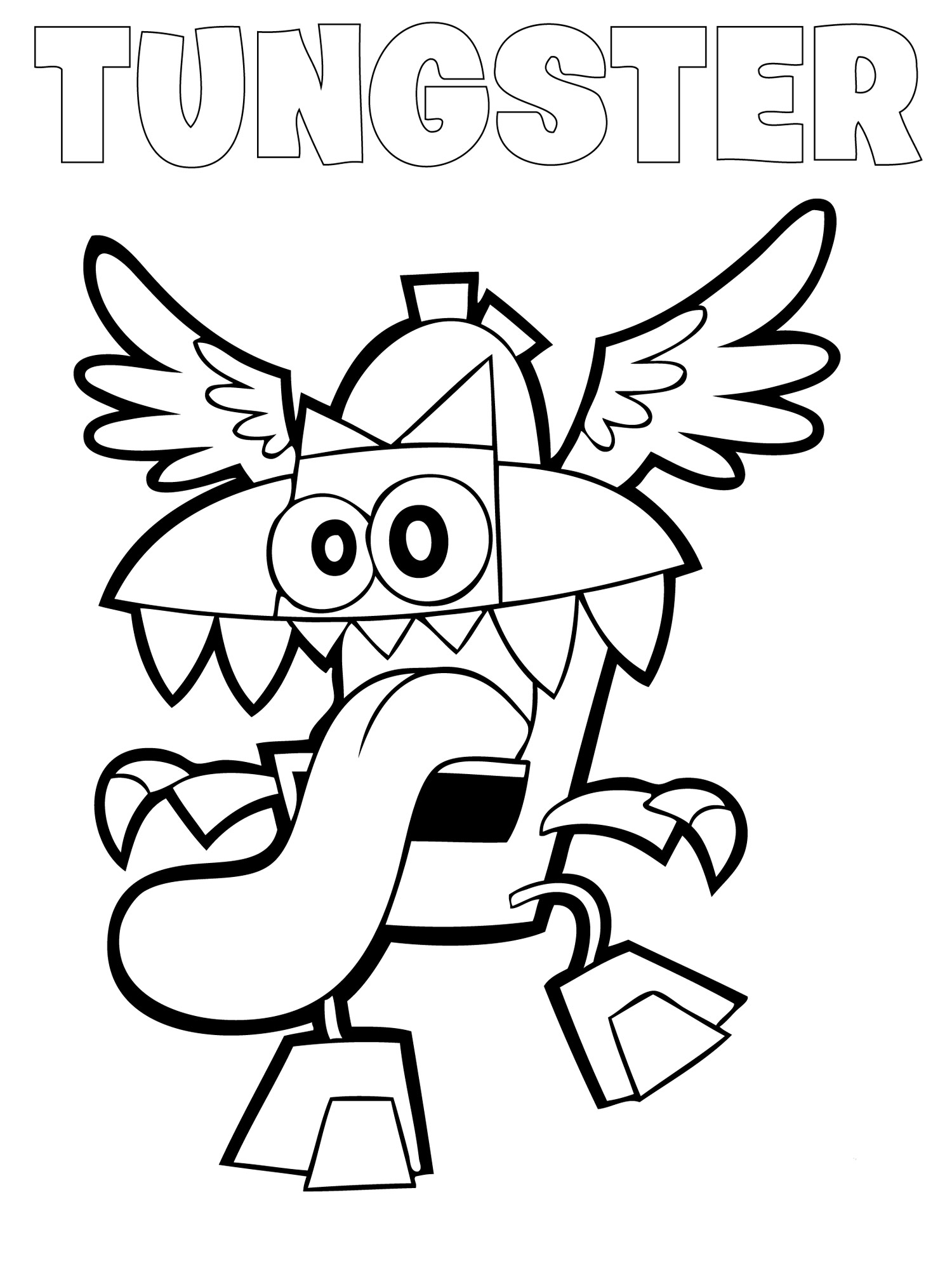 Tungster coloring page