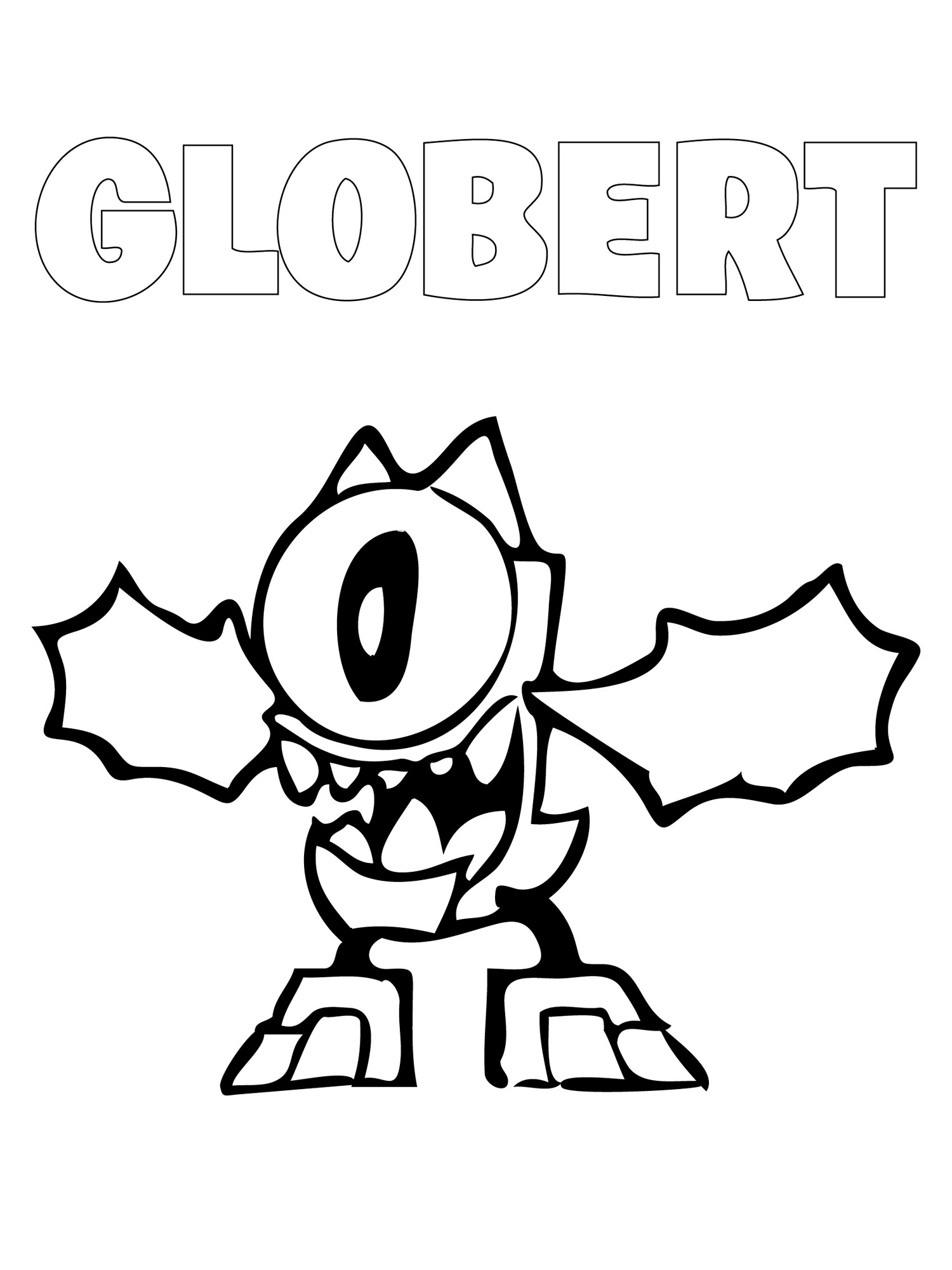 Globert coloring page