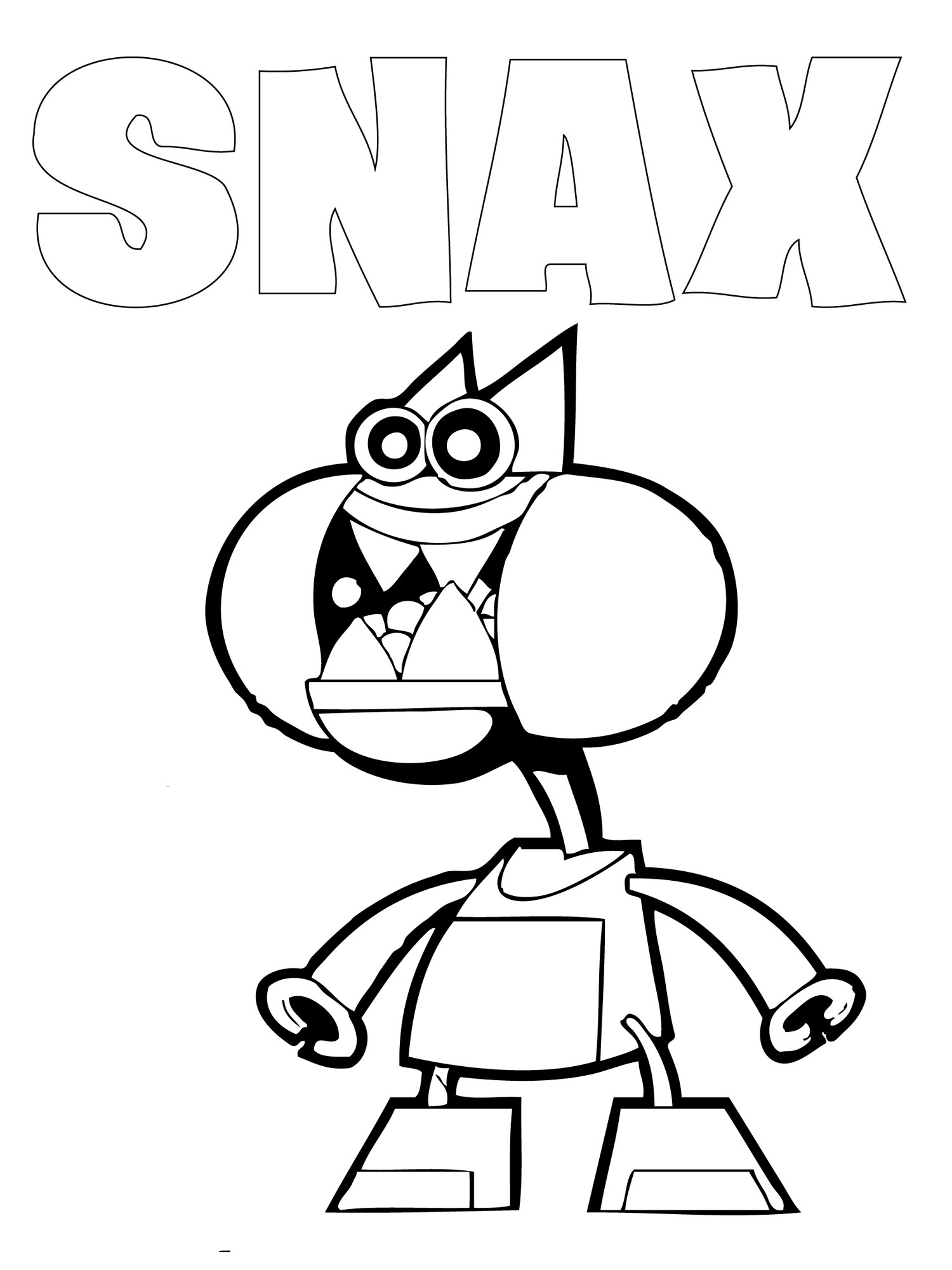 Snax coloring page