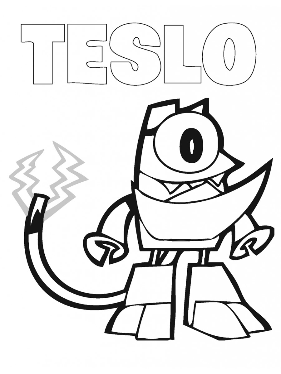 Teslo coloring page