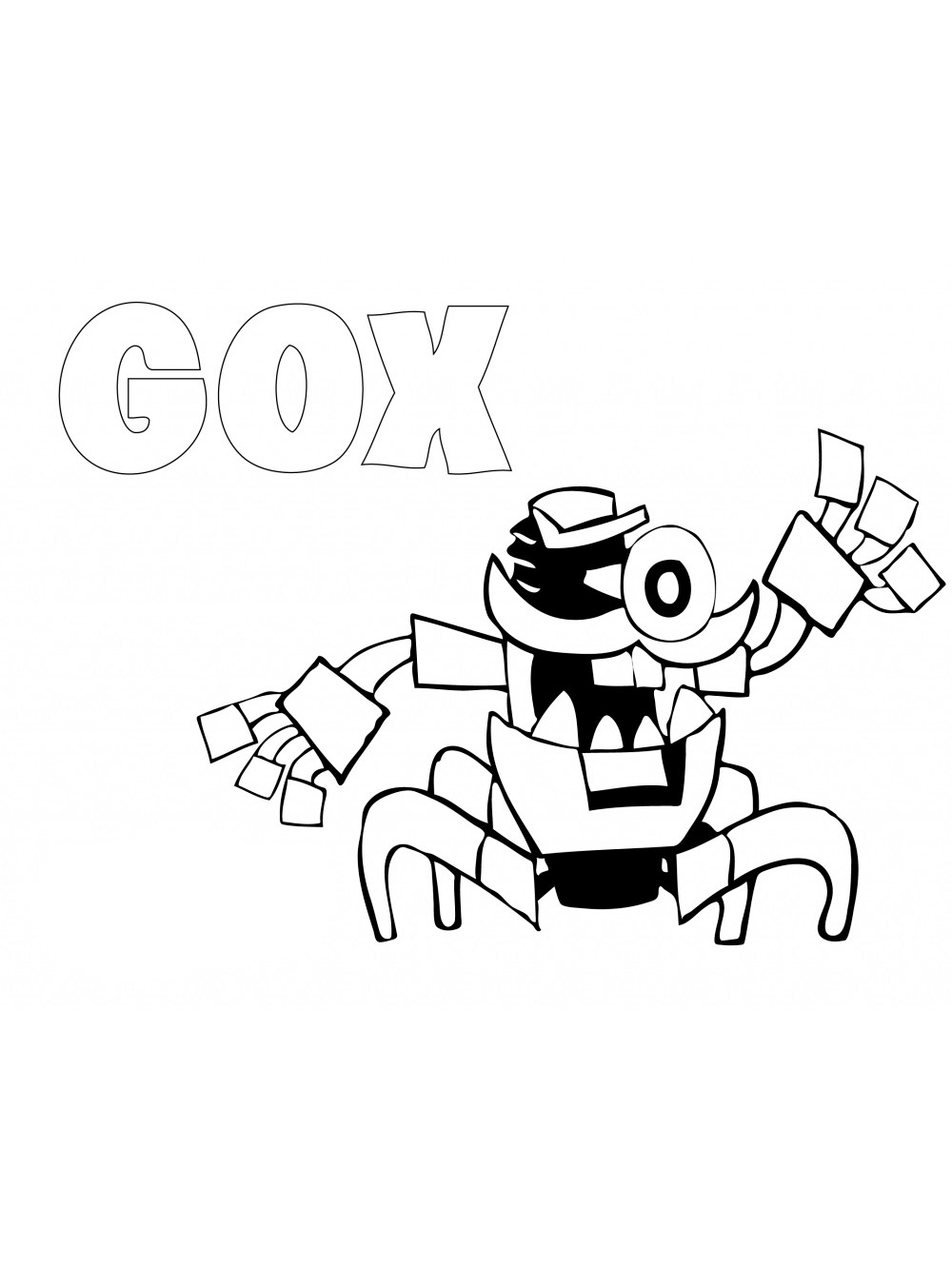 Gox coloring page