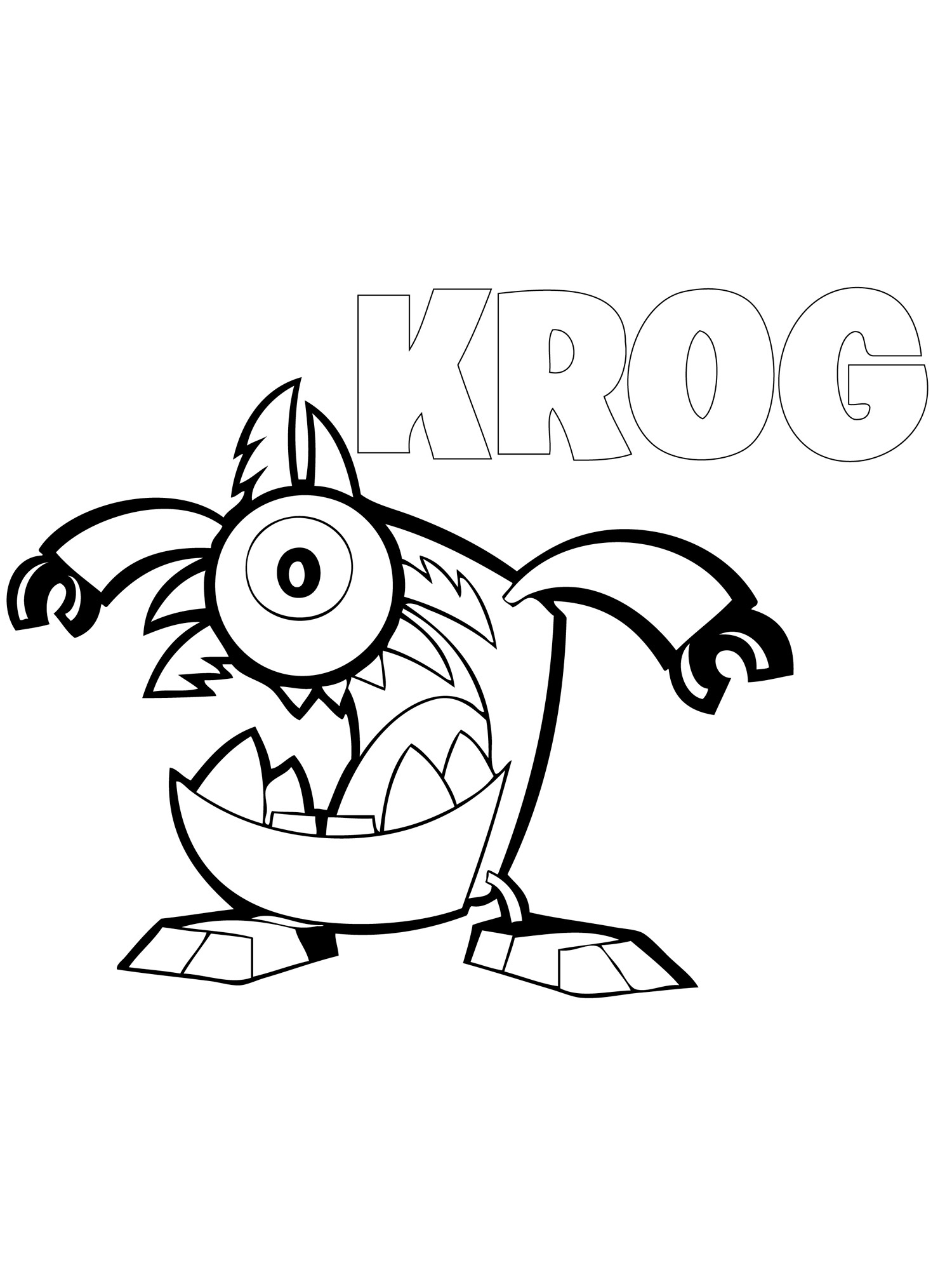 Krog coloring page