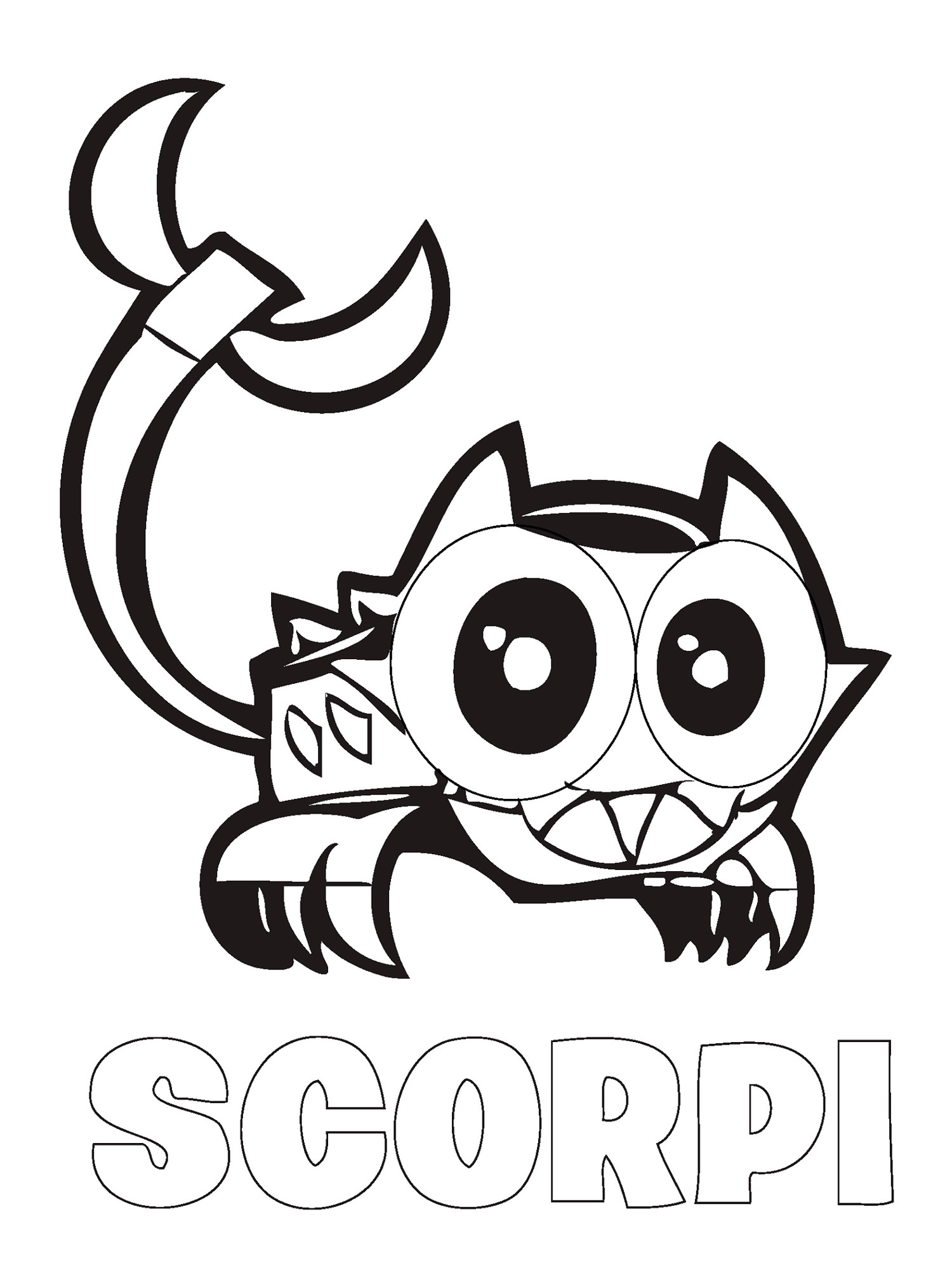 Scorpi coloring page