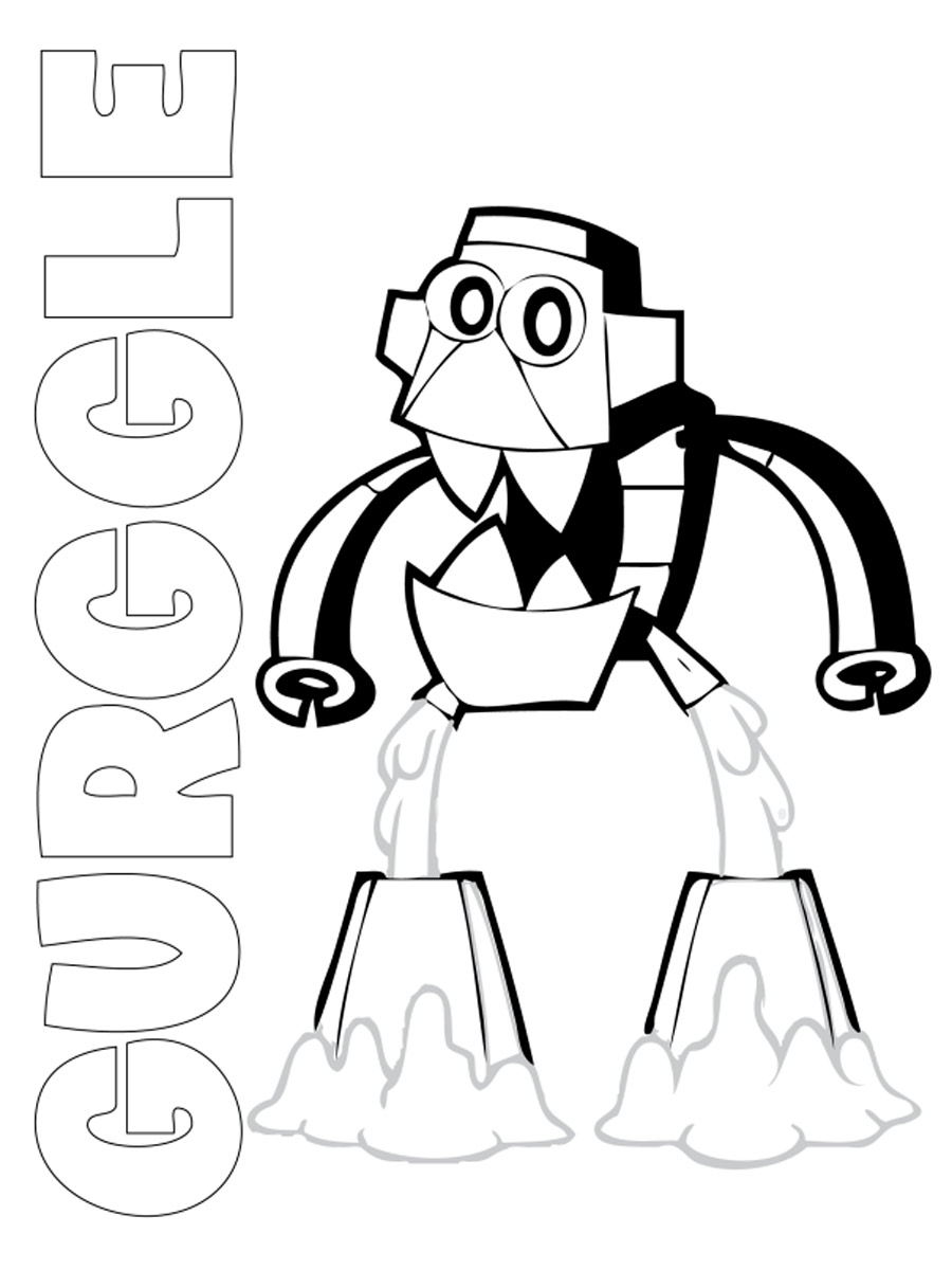 Gurggle coloring page