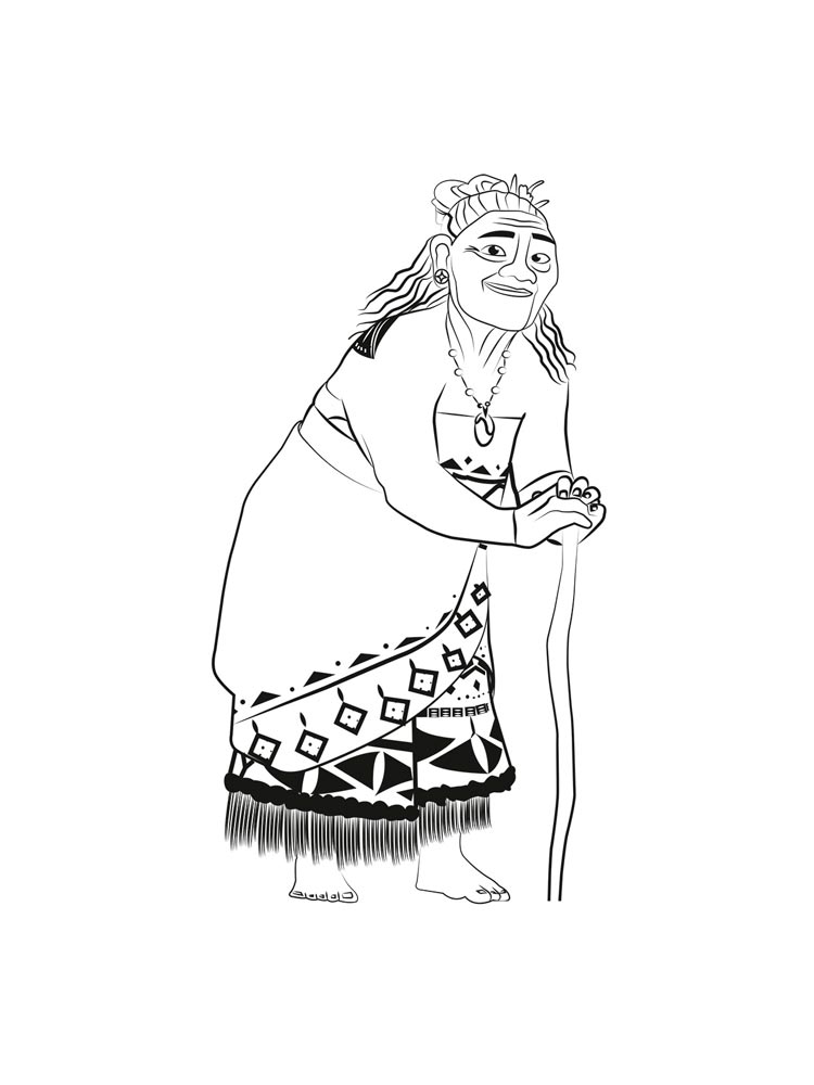 Moana 1 coloring page