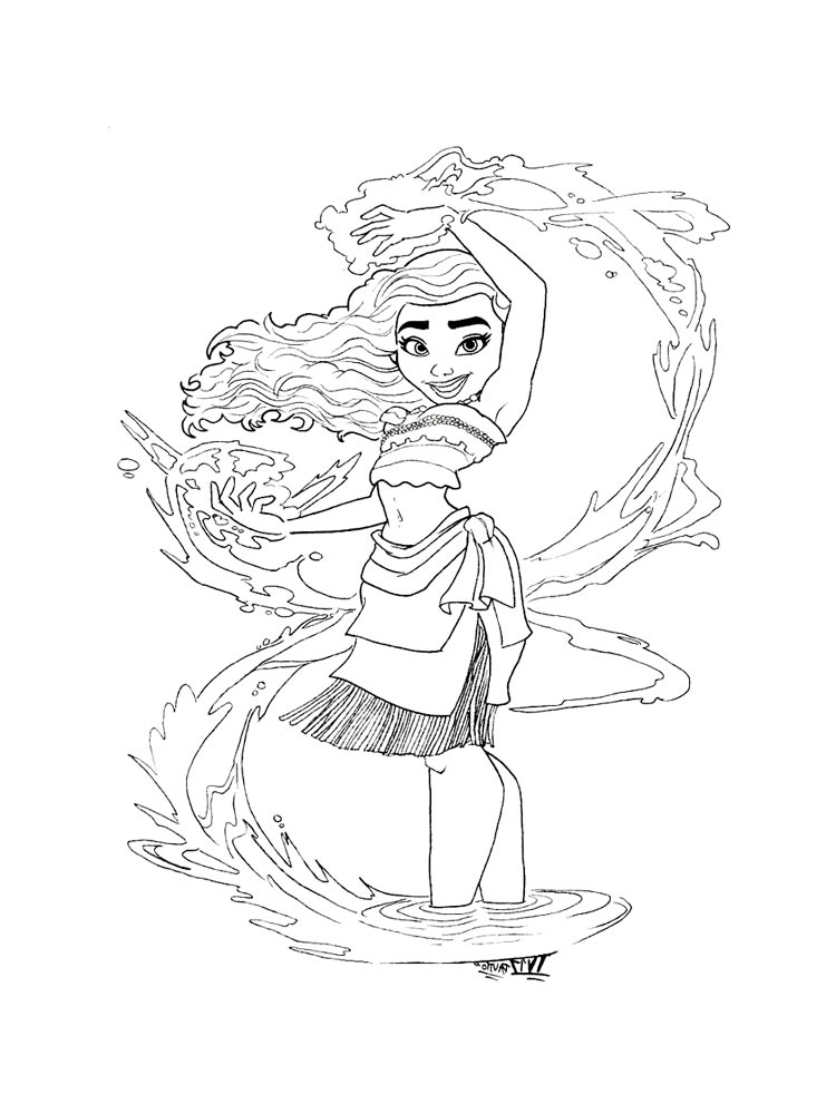 Moana 10 coloring page